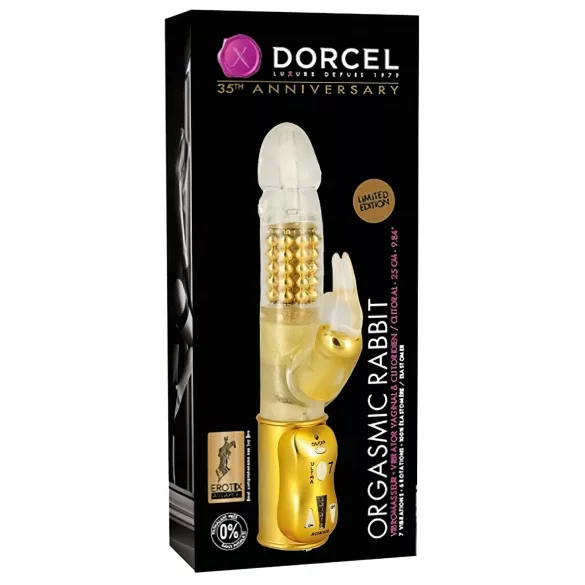 Dorcel Orgasmic Rabbit - вибратор с клитор стимулатор (златен)