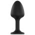 Dorcel Geisha Plug XL - черен анален плъг с диамантена бяла украса