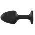 Dorcel Geisha Plug XL - черен анален плъг с диамантена бяла украса