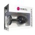 Dorcel Geisha Plug XL - черен анален плъг с диамантена бяла украса