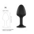 Dorcel Geisha Plug XL - черен анален плъг с диамантена бяла украса