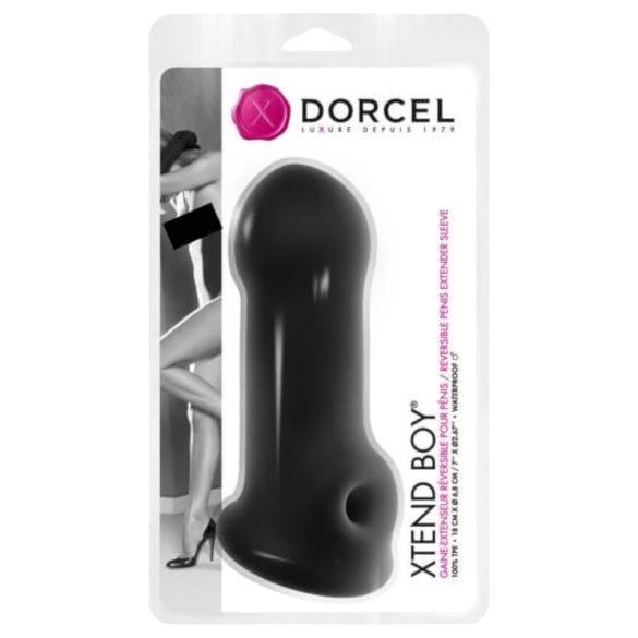 Dorcel Xtend Boy - пенис удължител - силикон - черен