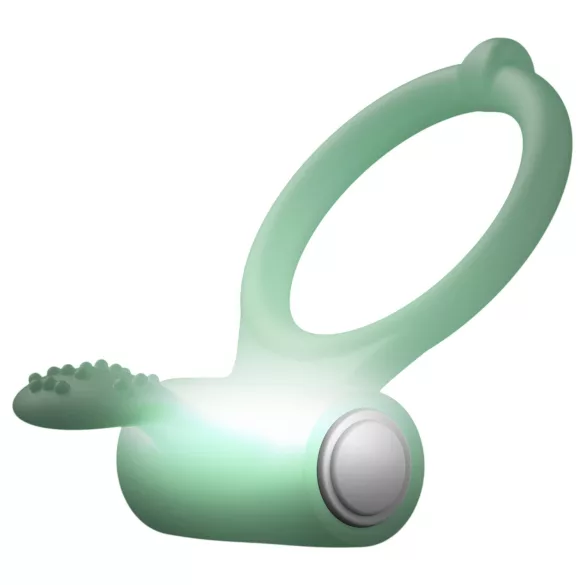 Dorcel - светещ вибриращ пенис ринг - бял