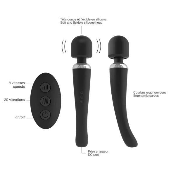Dorcel Megawand - безжичен масажор вибратор - черен