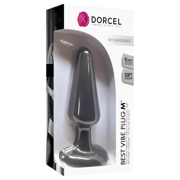 Dorcel Най-добър вибро плъг M - акумулаторен анален вибратор (черен)