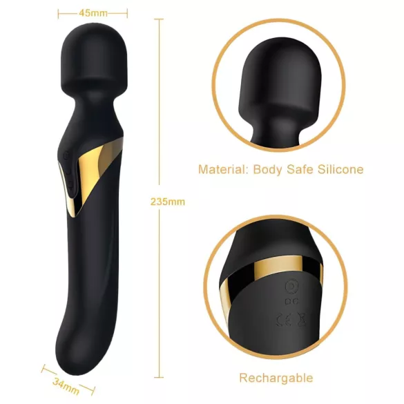 Dorcel - Вибратор масажор 2 в 1 с клитор стимулатор - черен