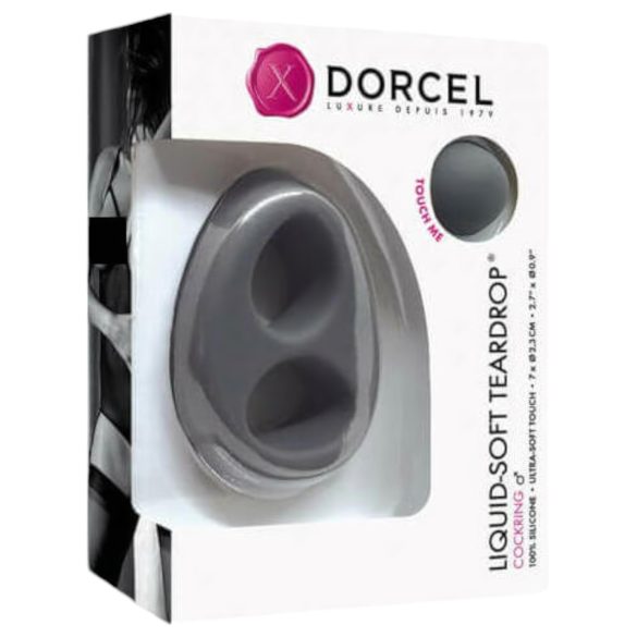 Dorcel Liquid-soft Teardrop - пенисен пръстен (сив)