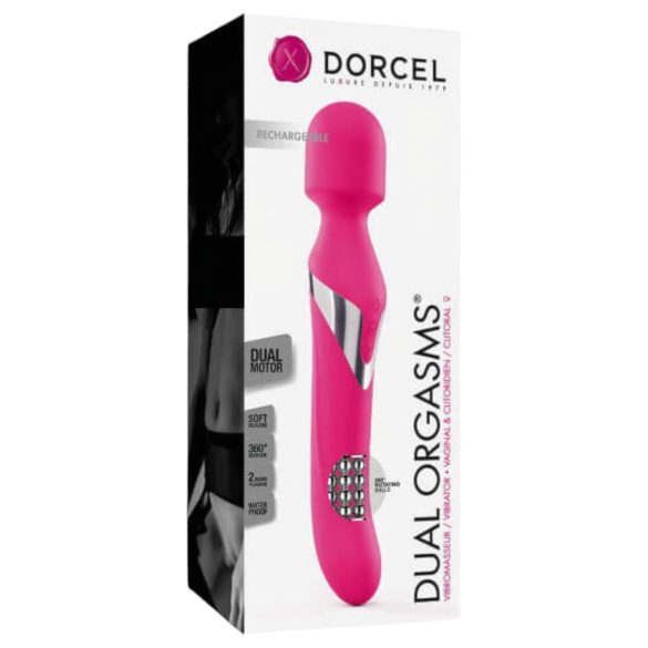 Dorcel Dual Orgasms - акумулаторен 2в1 масажор вибратор (розов)
