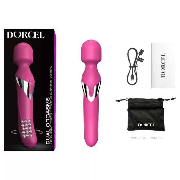 Dorcel Dual Orgasms - акумулаторен, 2 в 1 масажиращ вибратор (розов)