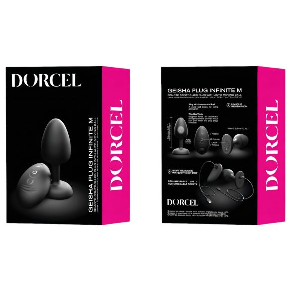Dorcel - вибриращ анален плъг с дистанционно управление M - (черен)