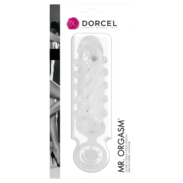 Dorcel Mr. Orgasm - пенисен удължител с топчета (прозрачен)
