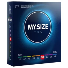   My.Size PRO - презерватив със специален размер - 60 mm (3 бр.)