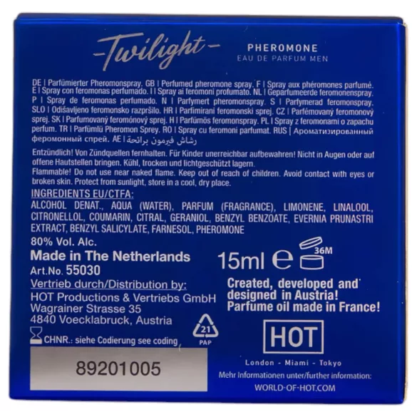 HOT Twilight - парфюм с феромони за мъже - ароматен - 15 мл