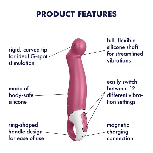 Satisfyer Petting Hippo - вибратор с акумулатор, водоустойчив - розов
