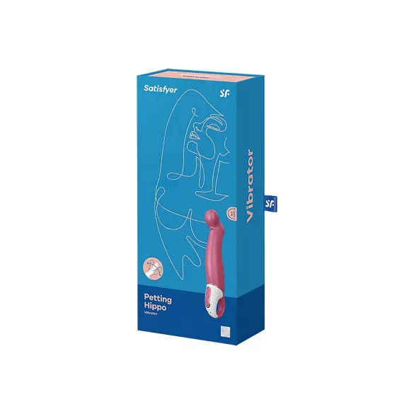 Satisfyer Petting Hippo - вибратор с акумулатор, водоустойчив - розов
