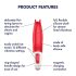 Satisfyer Power Flower - акумулаторен, водоустойчив вибратор (червен)