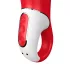 Satisfyer Power Flower - вибратор с акумулатор, водоустойчив - червен