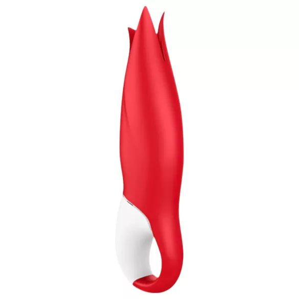 Satisfyer Power Flower - вибратор с акумулатор, водоустойчив - червен