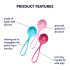 Укрепващи топчета Satisfyer - комплект от 3 вагинални топчета