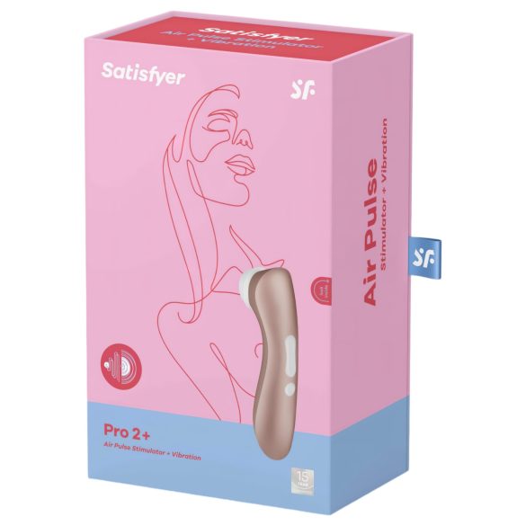 Satisfyer Pro 2+ - вибратор за клитор с акумулатор - кафяв