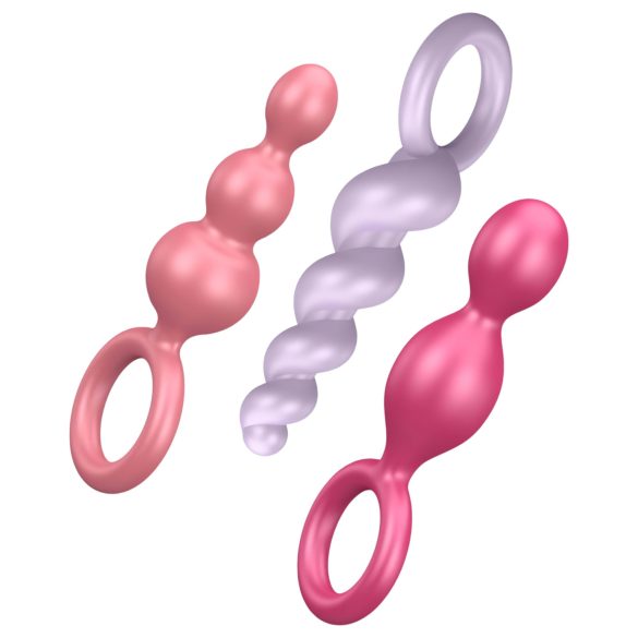 Сет анални плъгове Satisfyer Booty Call - цветни (3 части)