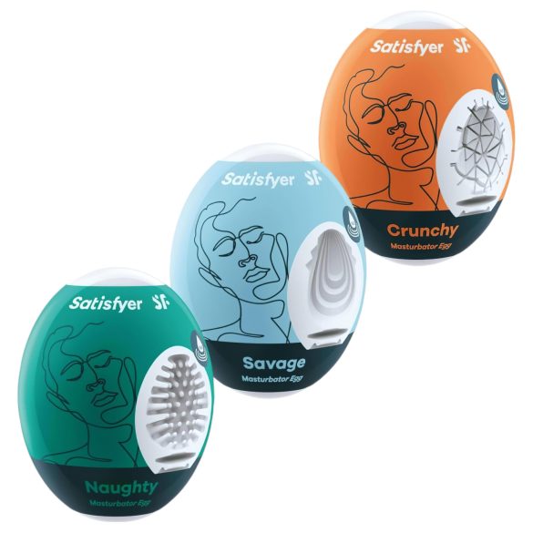 Сет яйцевидни мастурбатори Satisfyer Egg NSC (3 бр.)