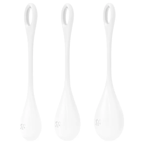 Satisfyer Yoni Power 1 - комплект вагинални топчета гейша - бял - 3 броя