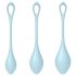 Satisfyer Yoni Power 2 - комплект гейша топки - син (3 части)