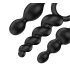Сет анални плъгове Satisfyer Booty Call - черен (3 части)
