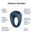 Satisfyer Power Ring - водоустойчив вибриращ пенис пръстен (сив)