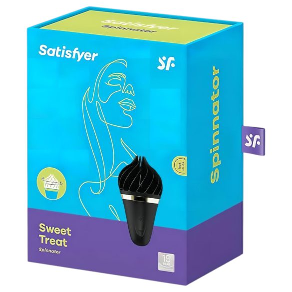 Satisfyer Sweet Treat - презареждащ се въртящ се клитор вибратор (черен)