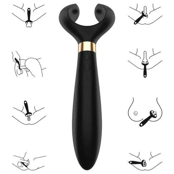 Satisfyer Endless Fun - вибратор за двойки - водоустойчив, акумулаторен - черен