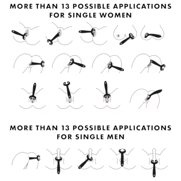 Satisfyer Endless Fun - вибратор за двойки - водоустойчив, акумулаторен - черен