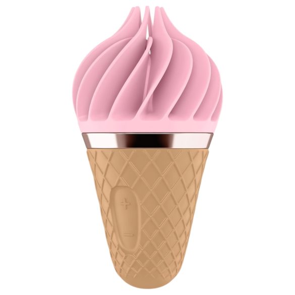 Сладко Удоволствие Satisfyer - акумулаторен въртящ клиторен вибратор (розово-кафяв)