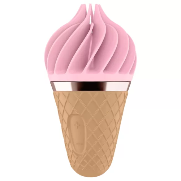 Satisfyer Sweet Treat - вибратор за клитор с акумулатор и въртящи движения (розово-кафяв)