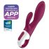 Satisfyer Heated Affair - загряващ вибратор с клиторен стимулатор (червен)