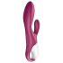 Satisfyer Heated Affair - загряващ вибратор с клиторен стимулатор (червен)
