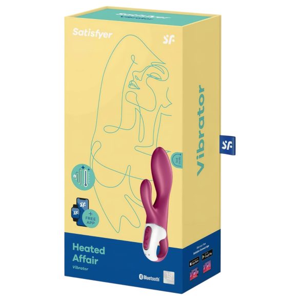 Satisfyer Heated Affair - вибратор с клиторна приставка и подгряване - червен