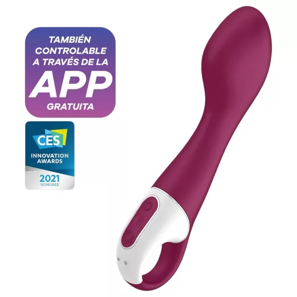 Satisfyer Hot Spot - вибратор за G-точка с отопление и акумулатор - червен