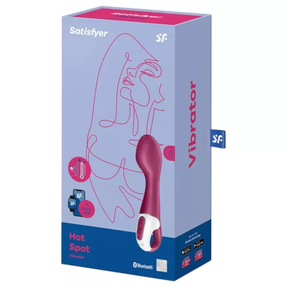 Satisfyer Hot Spot - вибратор за G-точка с отопление и акумулатор - червен