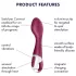 Satisfyer Hot Spot - вибратор за G-точка с отопление и акумулатор - червен