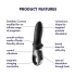 Satisfyer Hot Passion - управлявано чрез приложение затоплящо анално вибраторче (черно)