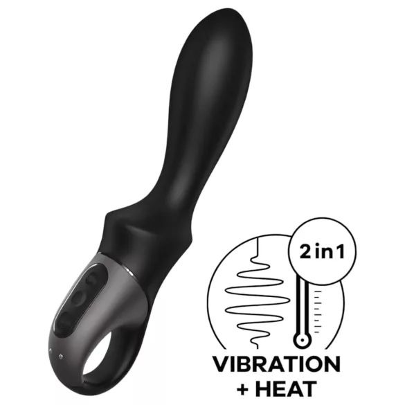 Satisfyer Heat Climax - анален вибратор с подгряване, управляван чрез приложение (черен)