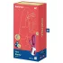 Satisfyer Hot Bunny - вибратор с клиторен накрайник и функция за затопляне, управляван чрез приложение (червен)