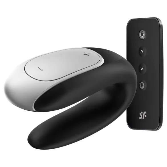 Satisfyer Double Fun - вибратор за двойки с управление чрез приложение (черен)