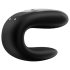Satisfyer Double Fun - умен, водоустойчив вибратор за двойки (черен)