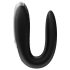 Satisfyer Double Fun - умен, водоустойчив вибратор за двойки (черен)