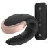 Satisfyer Double Love - интелигентен, радио двойно вибриращо устройство (черно)