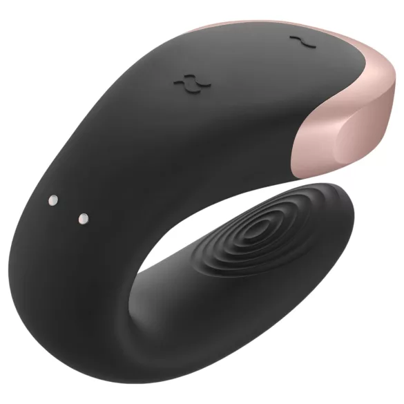 Satisfyer Double Love - вибратор за двойки с приложение и дистанционно управление (черен)