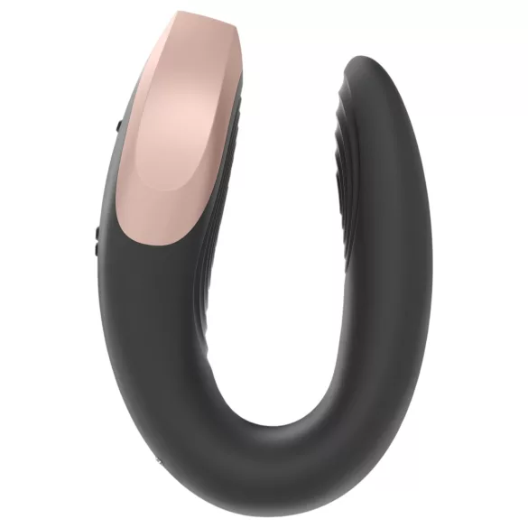 Satisfyer Double Love - вибратор за двойки с приложение и дистанционно управление (черен)